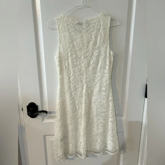 chinese dress ladies Ralph Lauren Lauren Women's Floral-Lace Racerback Sheath Dress (14, White)  at Amazon Women's Clothing store